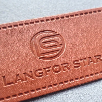 Washable Heat Press Ultrasonic Cut Embossed Leather Patches