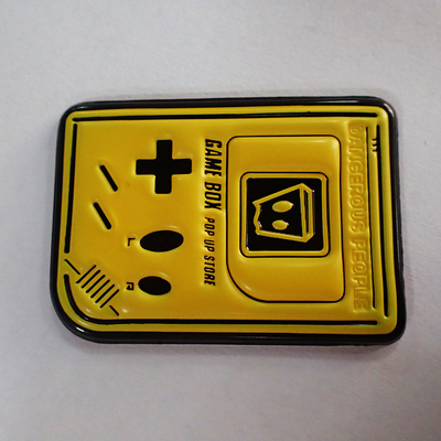 Shiny Yellow High Frenquency 3D TPU Iron On Patches For Youngman Wear